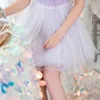 Party Dresses Princess Sweet Lolita Candy Rain Dress Strapless Chiffon Kort ärm spets Slim Pure Color C22Ab7163