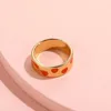Anelli a grappolo Temperamento Colore gocciolante Olio anello olio geometrico Polka creativo per donne gioielli vintage Anillos Dorados Para Mujer 2024