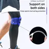 Pads du genou Sports allongez le coussin à manches de la jambe compression respirante Support non glipt pour la polyarthrite de basket-ball Sport Unisexe 1 PC