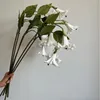 Fleurs décoratives 3 pcs 2 têtes Pu Mandala Artificiel Flower Wedding Felt Drop Hanging Decor Party Arrangement Herme