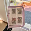 Anteckningar A5 A6 Zipper Binder Söt glitterfotokort Samlar bok KPOP Postcards Organiser Notebook med 10st ärmar Skolpapper.