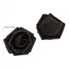 Flores decorativas 10pcs rosas pretas volume artificial para decoração de festas de Halloween