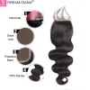 Wigs Dreamdiana Remy Brazilian Kinky Straight Crowur Ombre Curly 4 x 4 закрытие кружев