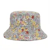 Cappelli a bordo largo secchio berretto reversibile berretto floreale Sunset da uomo Fisherman Cappello Cotton Panama Resistente al sole alla moda Q240427