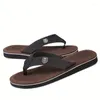 Slippers Men's Men's Summer Eva Flip flops: Lightweight Non-glip Sandales string de couleur solide à séchage rapide pour le confort de la plage