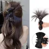 Hårklämmor Barrettes Sweet Metal Butterfly Hair Clip Claws Half-bundna Feather Shuttlecock Headbonad Grab Hot Girl Hair Clip Wig Accessories 240426