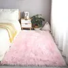 Mattor sovrum matta håriga rosa barn mattor för rummet säng ner barns golvmatta tvättbara icke-halkfot mattor fluffiga päls matta