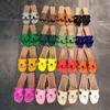 Дизайнер тапочки Женщины скользит плоские ползунки сандалии сандалии летние туфли.