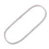 3/4/5mm Hip-hop Copper Gold-plated Cubic Zircon Single-row Tennis Necklace Gold White Gold Tennis Chain