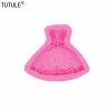 Stampi gonna 3d abito principessa forma cassa stampo silicone torta fondente decorazione utensile da forno abito acuso silicone stampo silicone