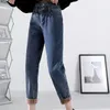 Jeans pour femmes épais hivernaux chauds maigres pour les femmes femelles hautes taille en velours pantalon streetwear pantalon extensible et pantalones de taille
