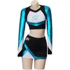 Abbigliamento da palcoscenico maddy cheerleading outfit sexy scuola sexy girls cosplay danza costume da danza da ballo per adulti abito a pieghe per adulti