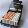 100 pcslot en céramique de forme de cigarette tuyaux fumeurs 78 mm 55 mm mini tube à tabac