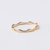 Clusterringe High -End -PVD wasserdichte Fade Mode Wellenwellige feine Schwanz Edelstahl Finger Ring für Frauen täglich Trage Schmuck