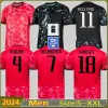 Футбольные рубашки Южной Кореи Новый 2024 2025 год. Сын Heung-Min Kang in Lee Men Men Men orform Red Black Fan Version