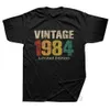 T-shirts voor heren 1984 40e editie Limited Edition Retro Cotton T-shirt Dames Verjaardag T-shirt Gift Short Sleved T-shirt Top J240426