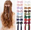 Baby Girls Tassel Ribbon Bow Hair Clip Sweet Childre