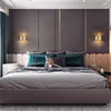 Lampe murale LED moderne LED Living Bedroom Bedside Restaurant Décor nordique Aménagement minimaliste Golden Appiculture Luminaire Lumières