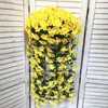 Fleurs décoratives Violet Simulation de décoration de fleurs artificielles Valentin Mur de mariage de la Saint-Valentin Panier suspendu orchidée faux
