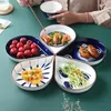 Borden keramische schotel tafelwerk combinatie creatief schotel porselein diner set huishouden handgeschilderde steak salade snack cake