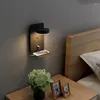 Vägglampa nordiska justerbara läsljus med switch sovrum el headboard infälld spotlight roterbar säng