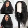Sentetik peruklar derin dalga dantel ön peruk siyah kadın kıvrılmış brezilyalı remi saçları yapıştırıcı su parçası cazibesi q240427