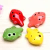 Instrumento 1pcs colorido ocarina flauta 6 buraco soprano c cerâmica flauta ocarina do time mini ocarina flauta infantil instrumentos musicais de brinquedo