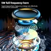 Accessories Digital LED Alarm Clock TF/FM Radio Bluetooth Speaker Round Bedside Night Light Colorful Light Music Play Home Table Clock