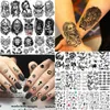 Tattoo -overdracht 60 vellen Ferocious Lion Tiger Tijdelijke tatoeages voor mannen Vrouwen ARM NEK DIVIL SKULL Tattoo Black Wolf Dragon Tatoo Small Desgin 240427