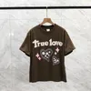 24SS Spring Summer Europe UK True Love Heart Letter Puff Print T -shirt T -shirts Korte mouw T -shirt Women Casual Cotton Designer T Shirts 0427