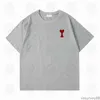 Tshirt Amis Mens Womens Designers T Shirts Paris Shirt Hip Hop Fashion Druk Krótkie rękawy Wysokiej jakości Polo Polo Chothes Play Tees Red Heart 9636 363X