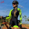 Clothings givelo Women's Cycling Monkey Mtb Jumpsuit Långärmad UV Resistant Bicycle Clothing Feminino Jumpsoit Ciclismo