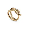 Bands Anneaux 4 Color Designer Ring Ladies Rope Knot Luxury With Diamonds Fashion For Women Jewelry Classic 18K Gold plaqué ROSE DHX45