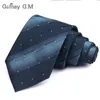 100 liens de cou en soie pour hommes Fashion Classic Jacquard rayé pour l'homme Blue Blue Navy Coldie Gift Party Stripe Tie 240412