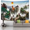 Tapisserier Elegant Ink Landscape Wall Tapestry Kinesisk forntida stil Illustration Vägg Hängande Tapestry Heminredning TABLE TAPE TAPESTRY