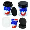 smoke shop Smoking Accessories Metal smoke grinder Ghost head silicone shaped cigarette set Glass storage tank 2 in 1