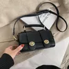 Bolsa de moda vintage Patrón de cocodrilo femenino 2024 PU Leather Women Mujer Bag Square Shoulger Messenger