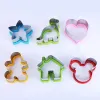 Moulds Hot Animal Dinosaur Star Heart Shape Stainless Steel Bread Mould Metal Cookie Cutters Mold Baking Sandwich Cutter Set for Kids