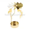 Ljusstakar Julklapp Windmill Candlestick Holder Tealight Wedding Decor Mood Light Glitter