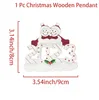 Decoraciones navideñas Diy Snow Man Pendiente de madera Decoración feliz para el hogar 2024 NaviDad Noel Xmas Ornamentos Año de decoración