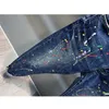 Mäns jeans hösten ny vintage män tie färgämne mode gata klädmålning prick graffiti hip hop trend ultrat tunna byxor q240427