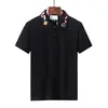 Vêtements de marque d'été créatrice de luxe Poloshirts hommes décontractés polo mode boucle de serpent imprimé broderie T-shirt High Street Mens Polos M-3XL-55