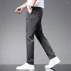 Calça masculina estilo bolha padrão casual moda moda slim coreano straight right risol marce calça 3 cores