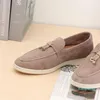 15A Casual Shoes Loafers Men's Flat One Pedal Women's Sports Soft Comfortable Leather Walking