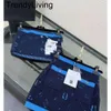 New 24ss Casual Dresses Designer new jacquard small fragrance skirt with suspender bra blue design suit women dress