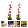 Decorative Flowers 2 Pcs Sashimi Decoration Sushi Dish Flower Artificial Dining Room Table Food Adorn Ice Tray