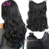 Synthetic Wigs LM combined with long wavy V-shaped hair semi wig heat-resistant straight fake female Q240427