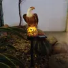 Ground Plug Lamps Solar Resin Waterproof Eagle Shaped Outdoor Garden Yard Lanscape Lawn Night Light Decoration