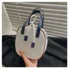Evening Bags Women Casual Canvas Circular 2024 Spring Solid STRING Shoulder Handbags Simple Office Lady Girls Bag