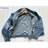 Spring New Designer Jacket's Jacket Loe Denim Jacket Hollow Patch Logo Jackets bordados no início da primavera super versátil feminina jeans de jeans 687